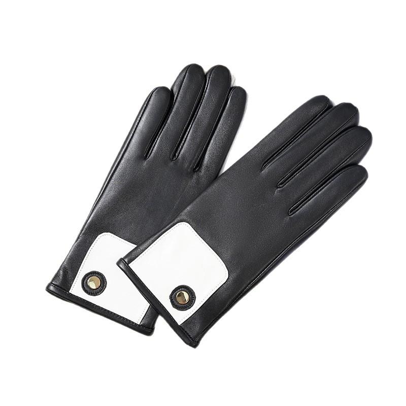 

Ladies Genuine Leather Gloves With Thickened Velvet For Autumn And Winter M