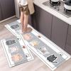 Cute Cartoon Animal Carpet Kitchen Non slip Washable Floor Mat Animal Printing Entrance Floor Mat Home Decoration