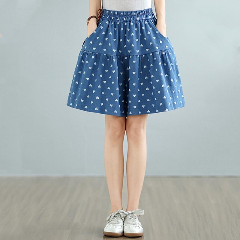 Shorts en jean d'été amples et décontractés vintage grande taille à taille haute pour femmes