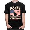 Custom I Am A Dad Poppy Veteran Nothing Scares Me Papa T Shirt Men 100 Cotton Tshirt Tees Fashion Tshirts
