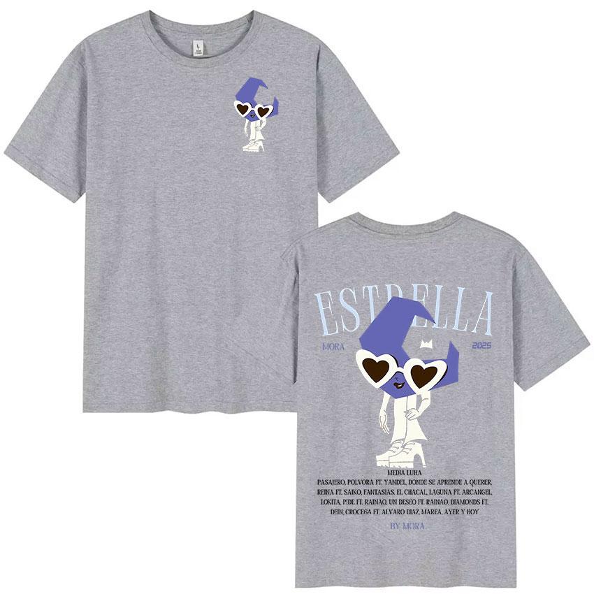 Rap Singer MORA Album 2025 Merch Pattern Tshirt Summer Mens Womens Casual Oversized Highquality Pure Cotton Tshirt