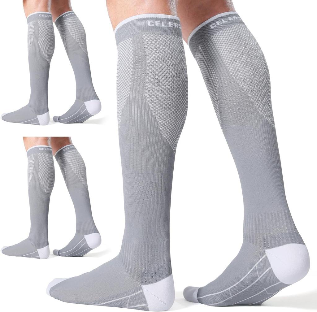 1 Pair Compression Socks for Men and Women 20-30 mmHg Running Support Socks