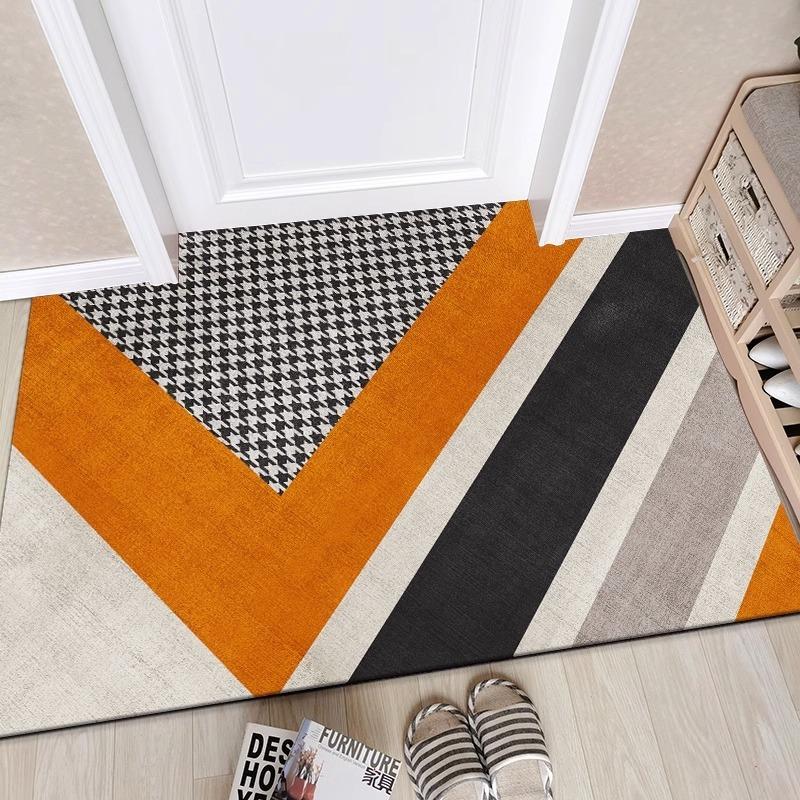 Europe Style Geometry Curve Carpet Living Room Sofa Bedroom Study Kitchen Entrance Door Mat Non-slip Fashion Home Decor Rug