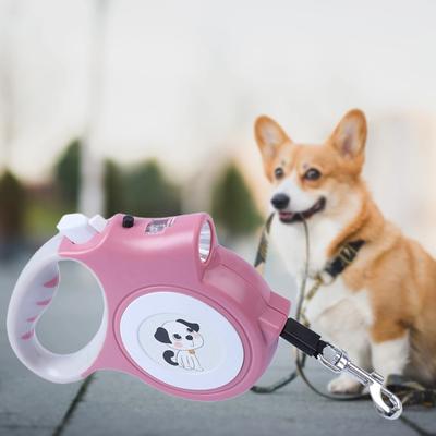 Yousheng 5m Einziehbare Hundeleine mit LED-Taschenlampe Ergonomischer Griff Verstellbare Lange Leine für Kleine und Mittlere Hunde