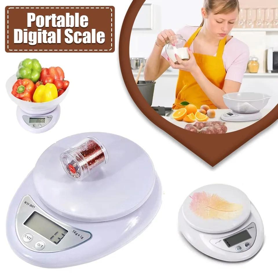 1g-5kg Digital Kitchen Scales High Precision Electronic Scale for Food Weighing Auto Zero LCD Display Measuring Scale Cooking Bake Tools