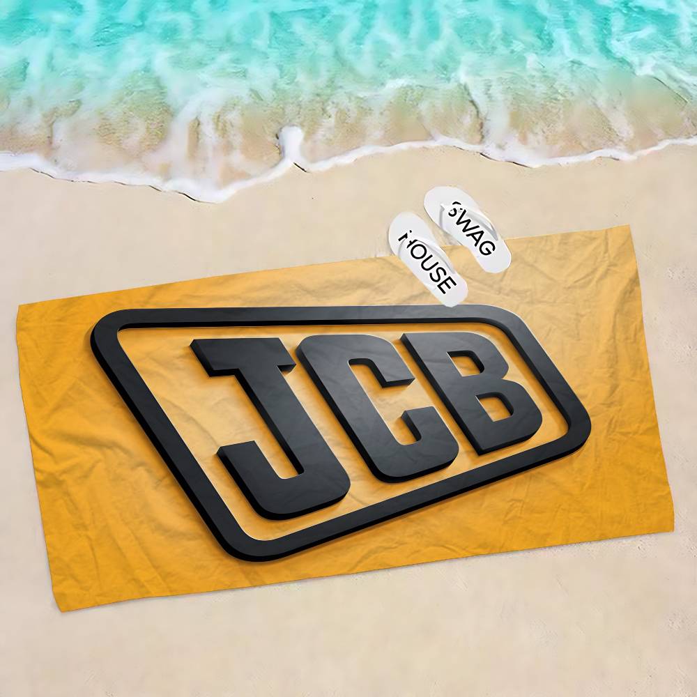 Bagger J-JCB Logo Anime Strand Handtuch Weiches Saugfähiges Waschlappen Kindergeschenke für Kinder Reisen Camping Fitnessstudio
