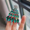 Green And Fashionable Christmas Tree Brooch, Winter Versatile Coat Sweater Chest Flower Brooch