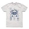 Blue Crab Anatomy Map Crustacean Map Crab Biology T-shirt Hand-drawn Crab Map Screen Printed Chesapeake Bay Crab Art Tops