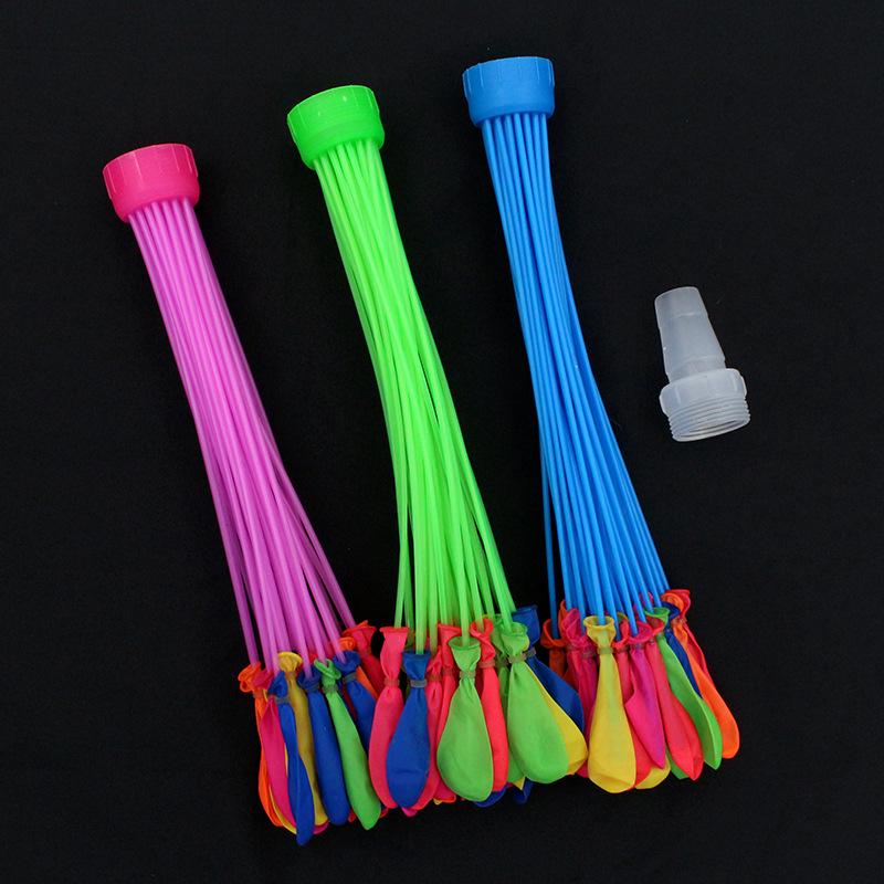 

Набор игрушек для быстрого наполнения водяных шаров для водных боев и веселья на детской площадке.