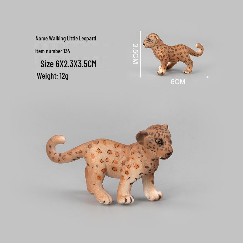 Plush Leopard & Jaguar Animal Model Toys