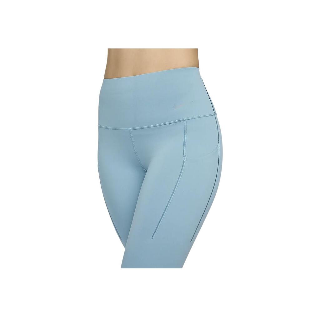 Nike Universal Breathable Quick-Dry High-Waist Pocket Nine-Point Tight Sports Leggings Women leggings Denim-Blue DQ5898-464