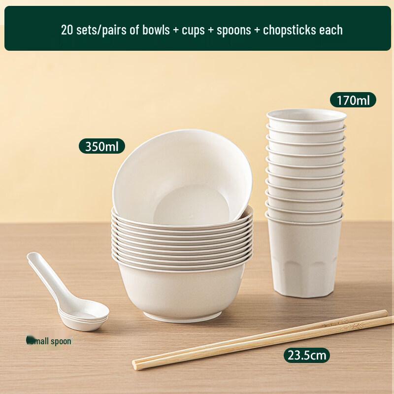 ZISIZ Outdoor Disposable Tableware 3-Piece Set