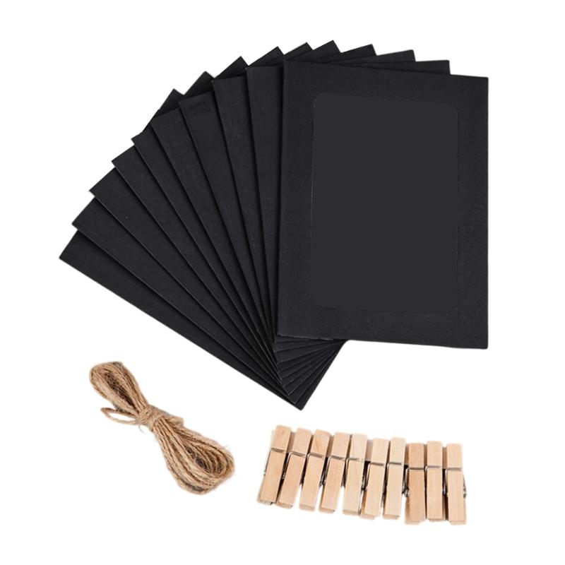 Photo Hanging Paper Display Set, 10 Pack 6 in Size for Home Display, Party Use and Travel Photo Presentation Each Day
