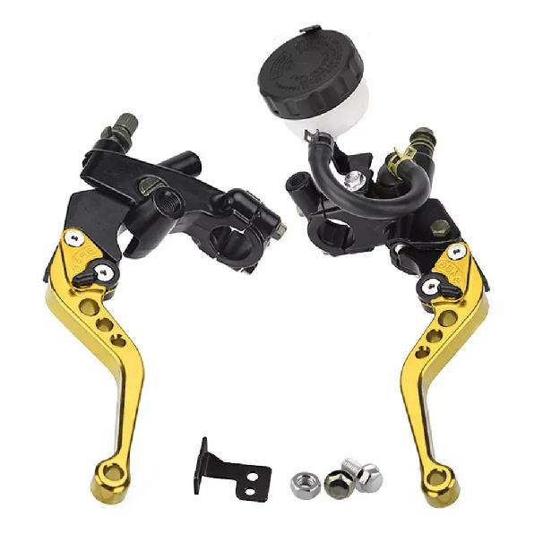 Universal CNC Motorcycle Adjustable Clutch Brake Master Cylinder Reservoir Levers Kit for Yamaha Kawasaki 7/8" 22mm Handlebar
