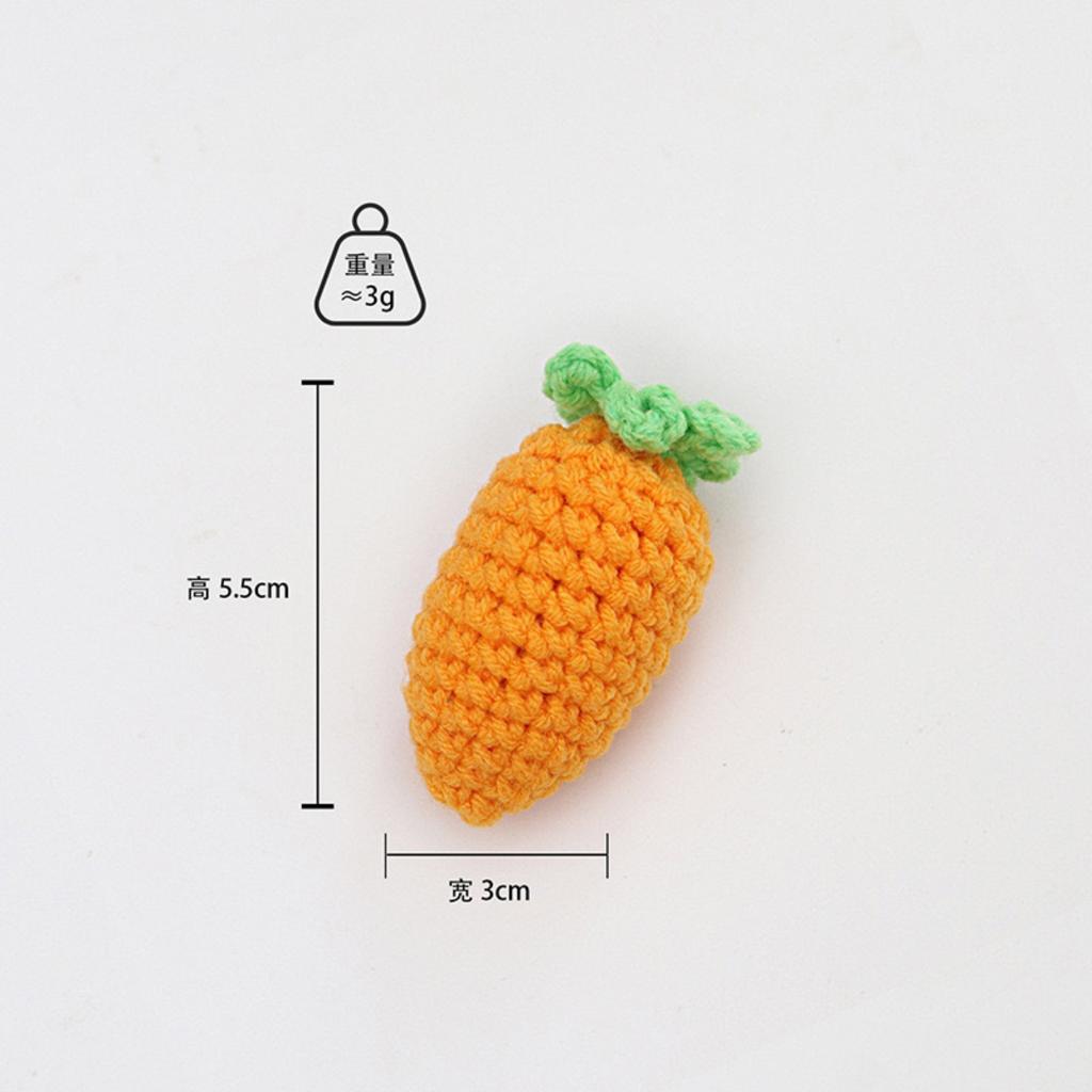 Woolen Hook Weaving Pendant Handmade Hook Weaving Persimmon Woolen Weaving Pendant Knitted Fruit Pendant