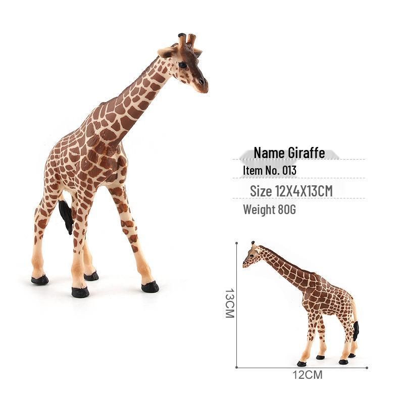 Giraffe Family Model Set - Wild Animal Simulation Toys (4-Piece, Large To Small)