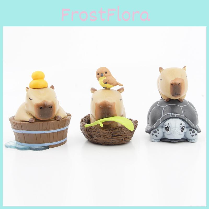 Cute Capybara Pvc Figurine Blind Box Gashapon Series Collectible Toy Figures