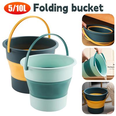 Collapsible Water Container 5/10L Portable Folding Bucket For Cleaning Water Bottle Car Wash Bucket Storage Camping Supplies