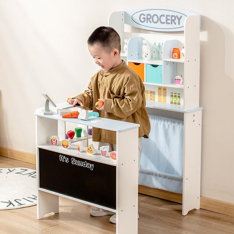 

Деревянный игровой продуктовый магазин для детей: Интерактивные образовательные игрушки-вендинговые киоски