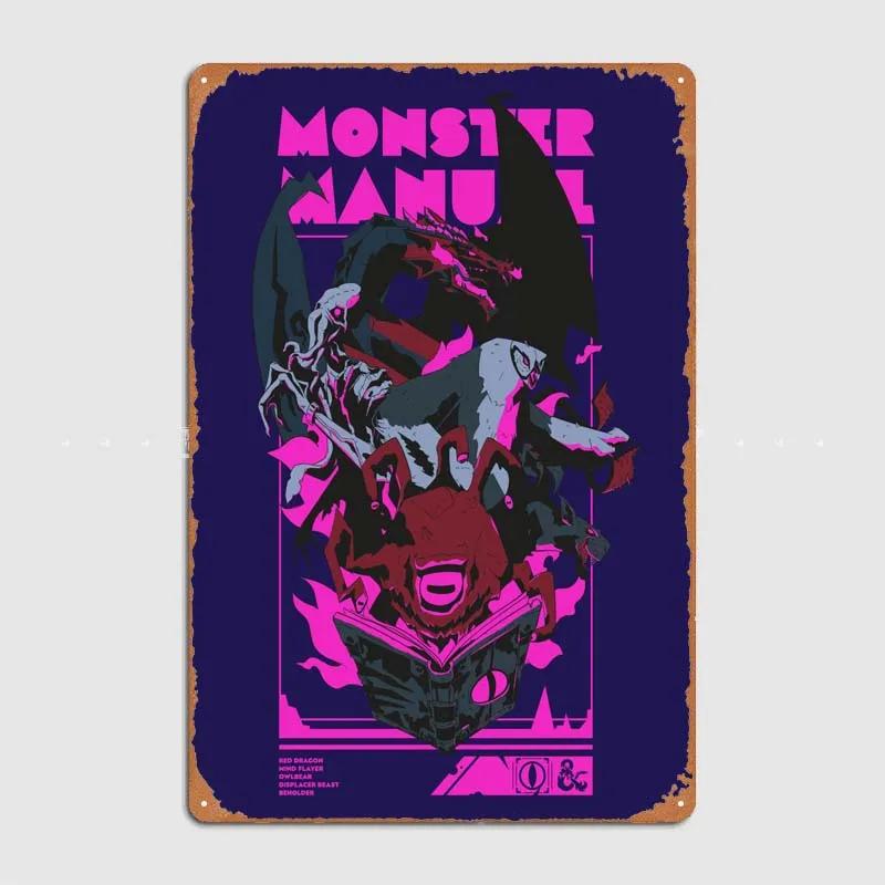 D-Dungeons And Dragons Posters Bedroom Decoration Game Signs Wall Art Vintage Metal Tin Sign for Gamer Room Wall Decoration Home