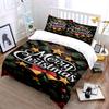 Christmas Reindeer and Snowflakes Pattern Bedding Set (1 Duvet Cover, 2 Pillowcases, Duvet Not Included)