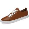 Fashion 2024 Classic Brand Men's Genuine Leather Casual Shoes Fashionable Brown Lace Up Men's Business Shoes Commuting Driving Shoes