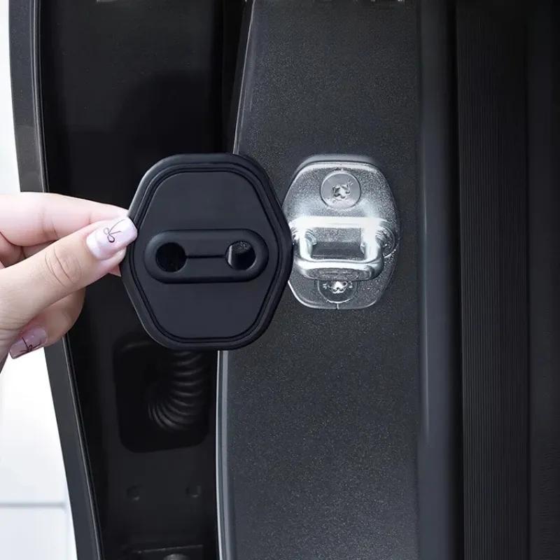 For Geely Galaxy A7 Door Lock Cover Silicone Pad Door Lock Protective Cover Interior Supplies Modification Accessories