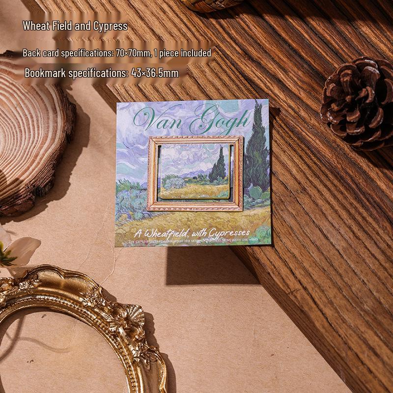Impressionist Metal Oil Painting Bookmark - Classical Creative Style for Students and Gifts