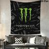 Monster Energy Wall Tapestry Aesthetic Wall Hanging Printed Fabric Blanket Decorative Tapestries for Bedroom Living Room Home Decor