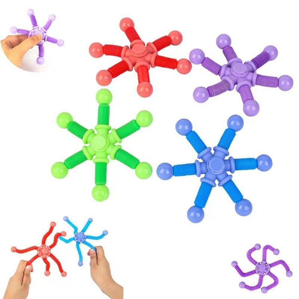 Creative Fidget Spinner Toys Plastic Fingertip Telescopic Tube Telescopic Tube Gyroscope  Kids