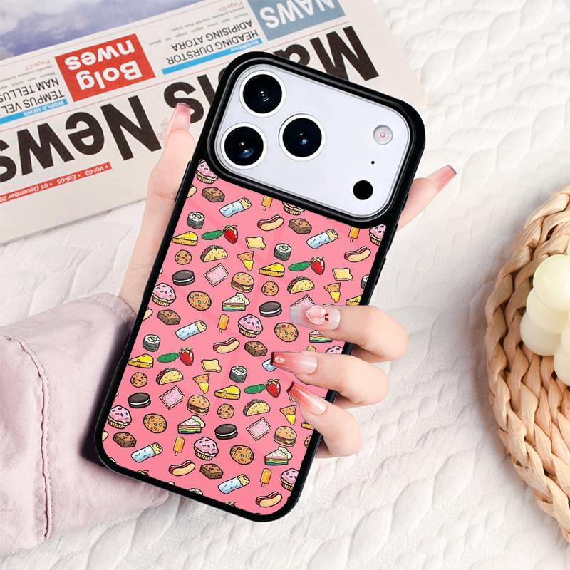 Hamburger Fries Pizza Fast Food Phone Case For IPhone 17 16e 15 14 13 12 11 Pro Max Air Mini Soft Protective Cover