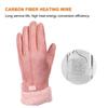 USB Heated Gloves Full Finger Electric Heated Gloves Heating Thermal Mitten  Riding