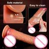Telescopic Realistic Dildo Vibrator Heating Thrusting Vibrador Adult Sex Toys For Women Men G-Spot
