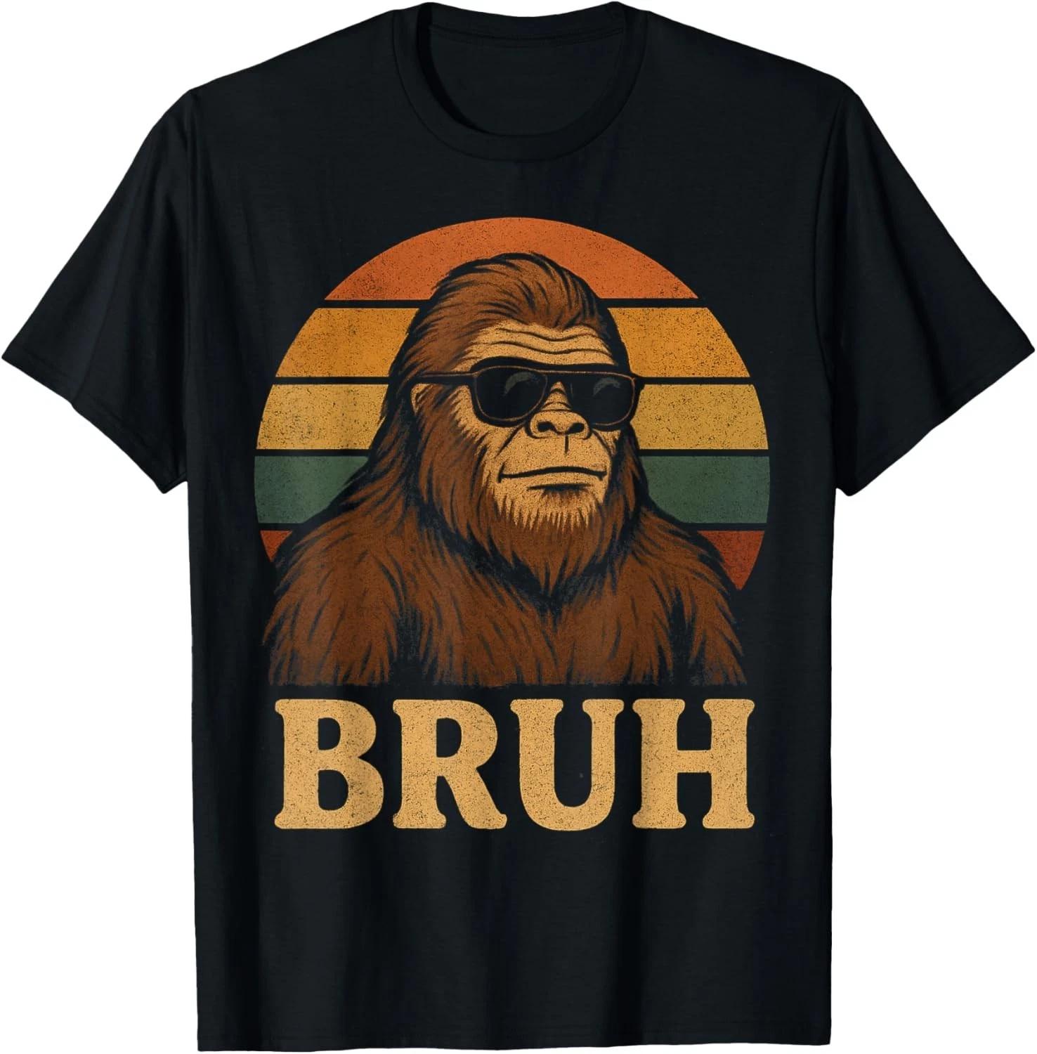 

Bruh Bigfoot Meme Graphic Tee Boys Men Funny Sasquatch T-Shirt unisex T-Shirt 4XL