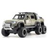 Toy Car 1/24 Land Rover Defender Six Wheels Off Road Pickup Car Model,Pull Back Diecast Truck Collectible Truck with Sounds  Lights for Kids Adults