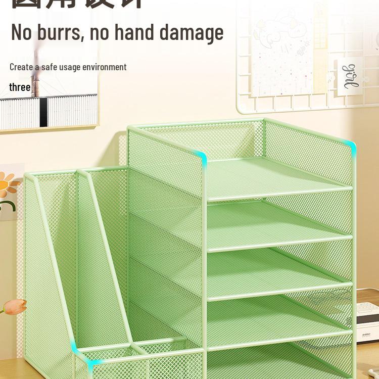 Multi-Layer Desktop File & Book Organizer for Office & Student Use