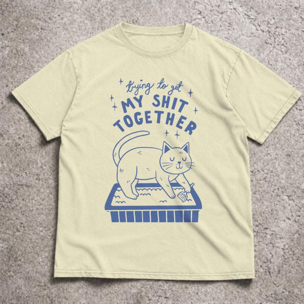 Cleaning Lover Gift Short Sleeve Tshirt Funny Cat Meme Crew Neck Unisex Unisex Clothes Funny Housework Cat Graphic Tee Tshirt