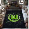 VfL Wolfsburg FC Soccer Football Pattern Soft Area Rug Non Slip Indoor Floor Carpet Sports Decor Mat for Bedroom