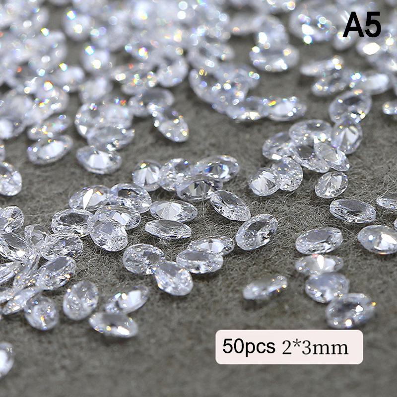

50 шт. Мини Ноготь Прозрачный Циркон Блеск Нейл-арт Драгоценные камни Ослепительный кончик для маникюра 3D Украшение для нейл-арта as the picture