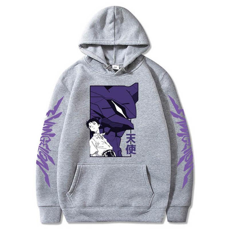 Men HoodiesEvangelion Graphic EVA-00 PROTO TYPE Unisex Oversize Long Sleeve Pullover Sweatshirts Streetwear Tops(#Light Grey2) Men HoodiesEvangelion Graphic EVA-00 PROTO TYPE Unisex Oversize Long Sleeve Pullover Sweatshirts Streetwear Tops(#Light Grey2)