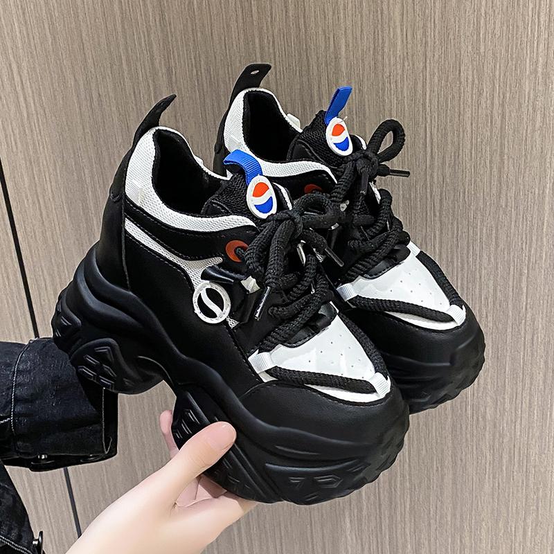Fashion 10CM Autumn High Platform Sneakers Women Non-slip Vulcanized Shoes Chunky Casual Shoes Woman Walking Trainers Sports Dad Shoes