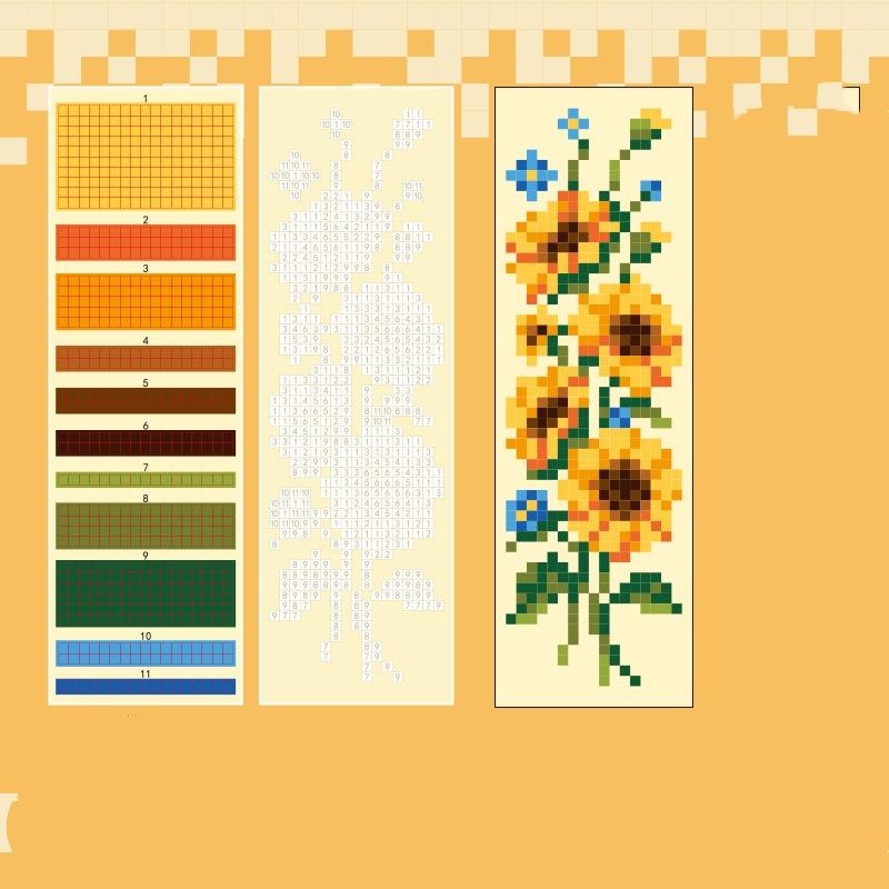 Mosaic Sticker Self-made Bookmarks Jigsaw Color Square Stress-relieving Game Children's Intelligence Enlightenment DIY Stickers