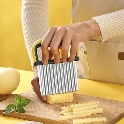 1Pcs Kartoffel Chip Hobel Cutter Gemüse Obst Well Welliges Messer Französisch Frites Kartoffel Schneider Küche Gadget