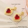 Rare Red Sacred Heart Flame Stud Earrings for Fashionable Heart-shaped Jewelry Pieces