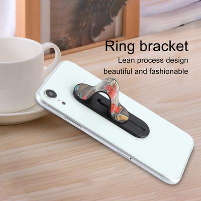 Portable Multi Band U Shaped Finger Ring Holder Grip Stand Mount with Back