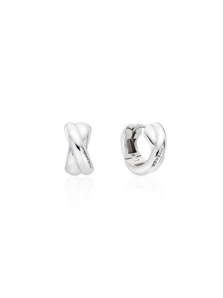 Hyeres Lor Souvnie Silver (W) Twist Chunky One-Touch Earrings Hl6E49646W9Xxx