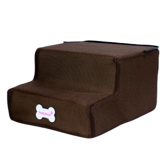 

Yousheng Pet Ladder 2-ступенева протиковзка тканина, міцна рампа для скелелазіння собак для цуценят Two Layers Mesh Side кавовий