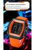 SANDA Men's Multifunctional Barrel-Shaped Sports Watch - Waterproof & Fashionable with Single Display Timing