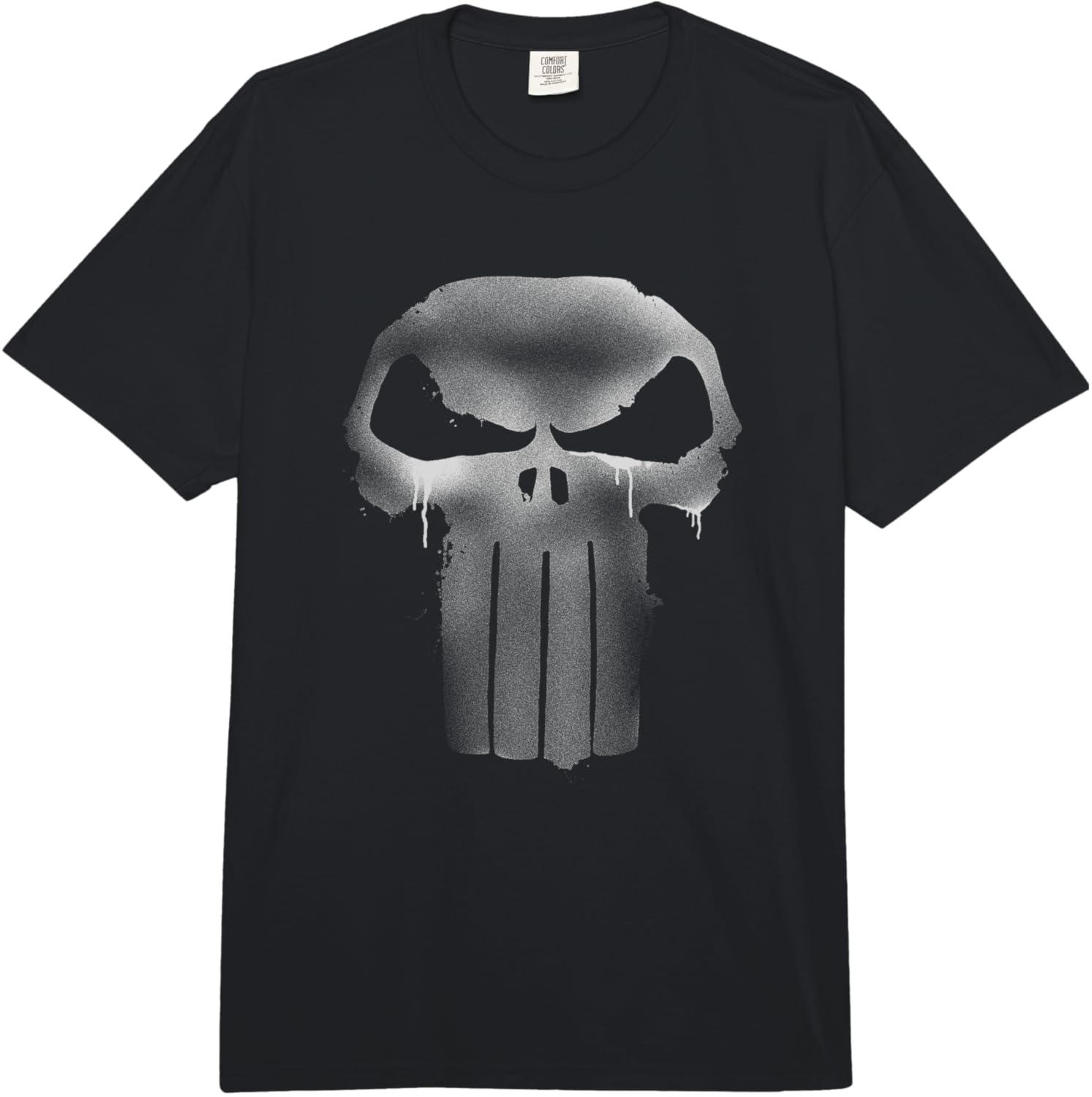 Marvel Punisher Dripping Spray Skull Vintage Chest Logo Comfort Colors Adult Heavyweight T-shirt S разноцветный