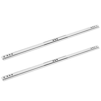 2er Set Kaltgewalztes Stahlblech Kugellager Schubladenschienen Schrankbeschlag 400x17mm